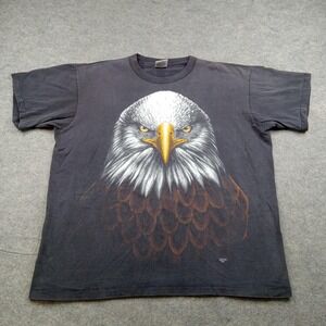 Vintage Bald Eagle Shirt Men XL Trinity Products Patriotic 90s Made At The Beach